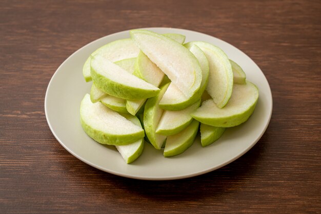 fresh guava fruits sliced