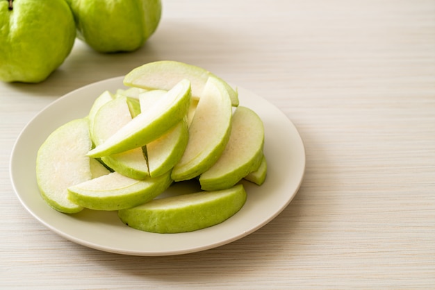 fresh guava fruits sliced