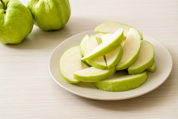 fresh guava fruits sliced