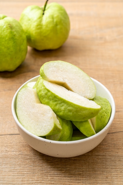 fresh guava fruits sliced