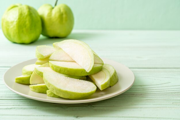 fresh guava fruits sliced