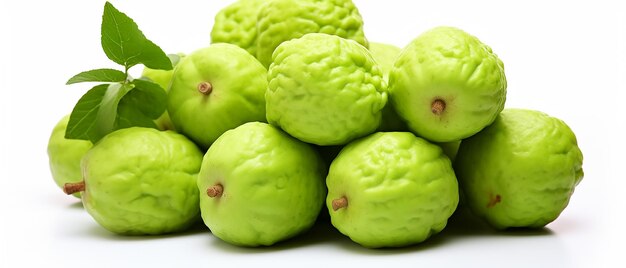 Fresh Guavas Isolated on Solid Background