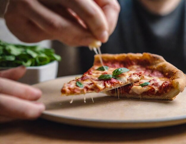 Photo fresh ham pizza with cheese