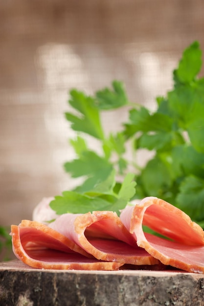 Foto prosciutto fresco