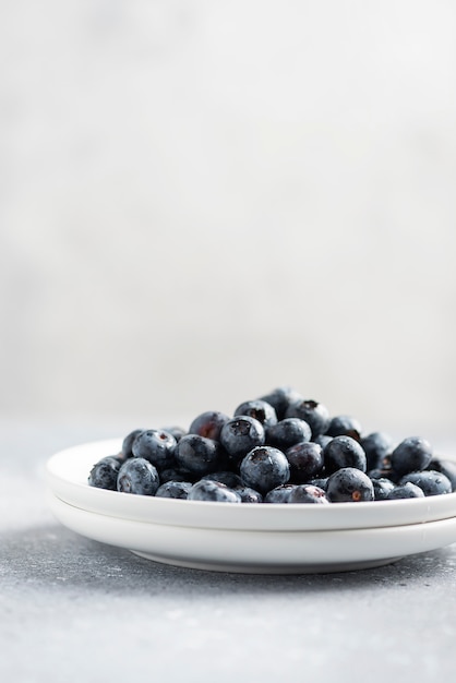 Fresh healthy blueberries on the table