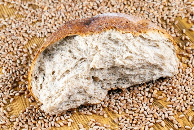 Fresh healthy bread made from wheat flour