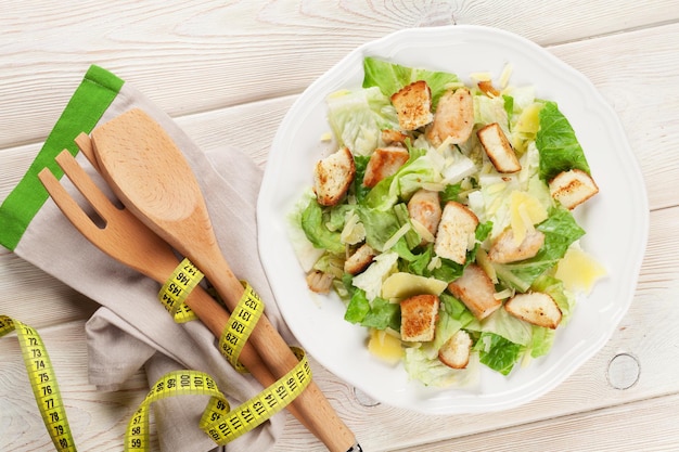 Fresh healthy caesar salad