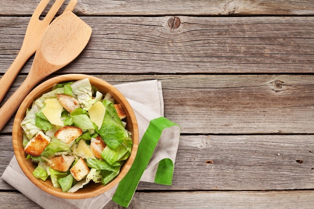 Fresh healthy caesar salad