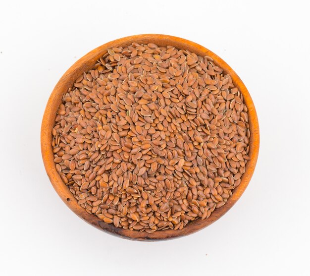 Photo fresh and healthy flax seed