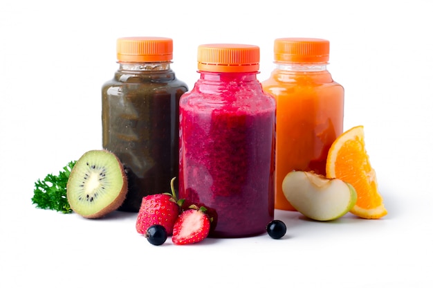 Fresh and healthy fruit  vegetable juices