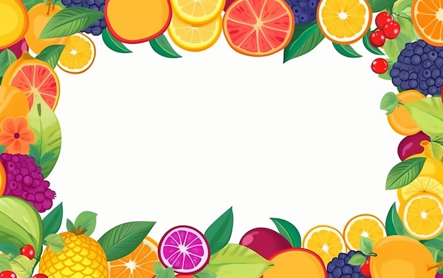 Fresh and Healthy fruits background and Copy space