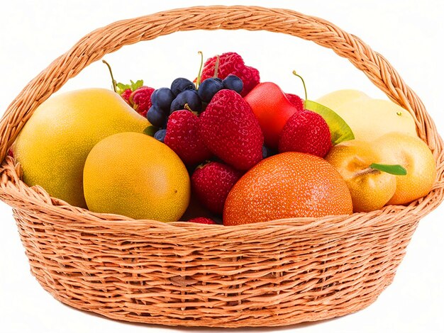 <unk>のバスケットの中の新鮮で健康的な果物