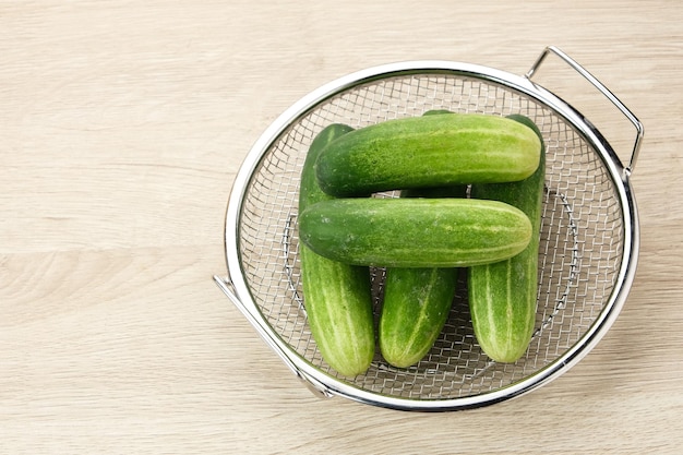 Fresh and healthy organic cucumbers