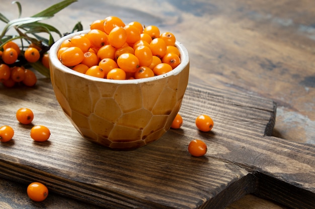 Fresh and healthy sea buckthorn berry