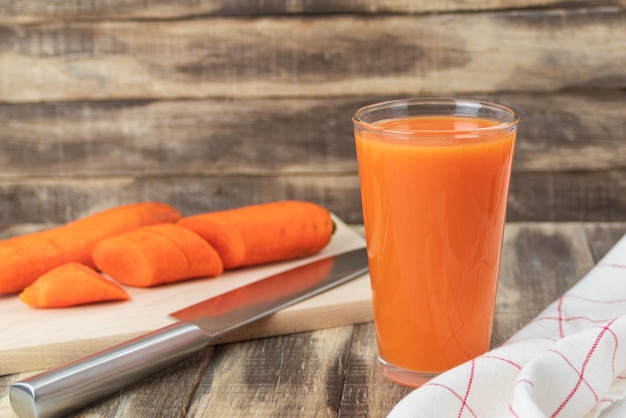 Fresh and healthy vegetable juice in a glass