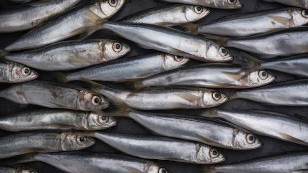 Fondo orizzontale del pesce fresco dell'aringa