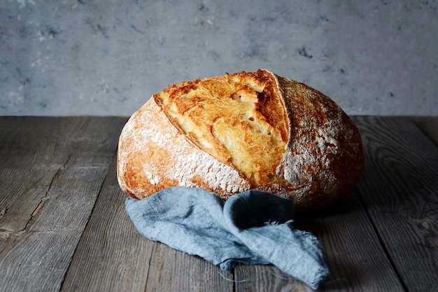 Fresh homemade bread. crisp. french bread.