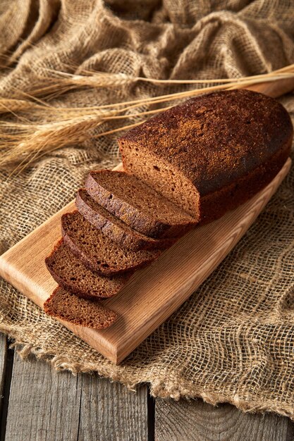 Fresh homemade bread on the table