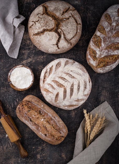 Fresh homemade bread with a crispy crust