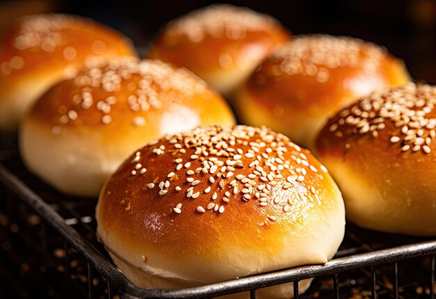 Fresh homemade burger buns