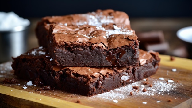 Fresh homemade chocolate brownie