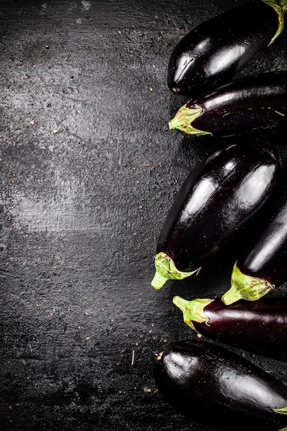 Fresh homemade eggplant on the table