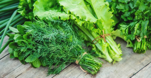 Fresh homemade greens from the garden. 