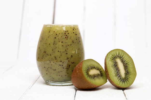 Fresh homemade juice of kiwi