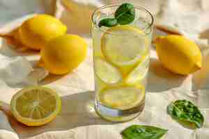 Photo fresh homemade lemonade hd 8k wallpaper stock photographic image