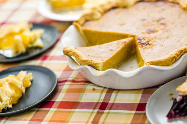 Fresh homemade pie made from organic berries.