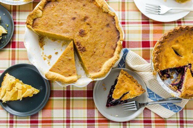 Fresh homemade pie made from organic berries.