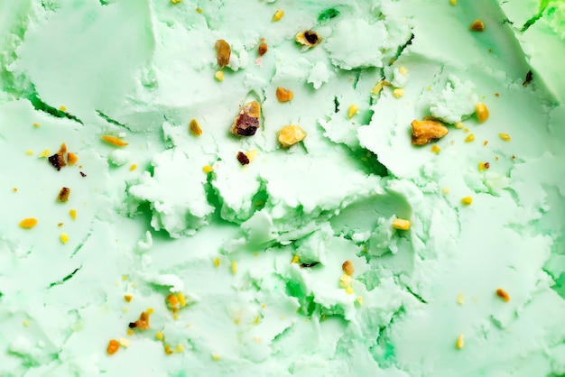 Foto gelato fresco al pistacchio fatto in casa