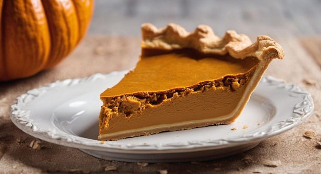 Fresh homemade pumpkin pie Generated with AI