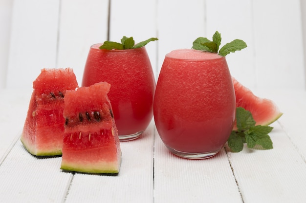 Fresh homemade watermelon juice