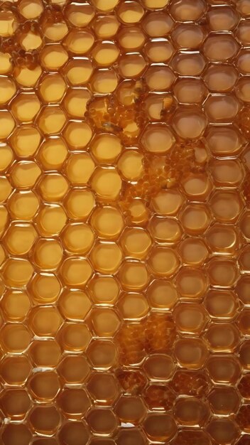 Fresh honey in the sealed comb frame