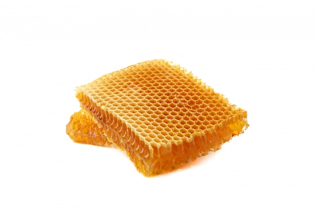 Fresh honeycomb pieces isolated