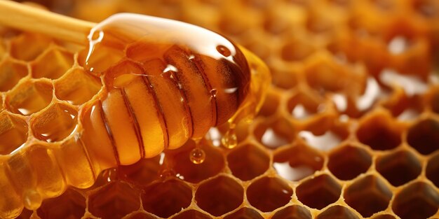 Photo fresh honeycomb