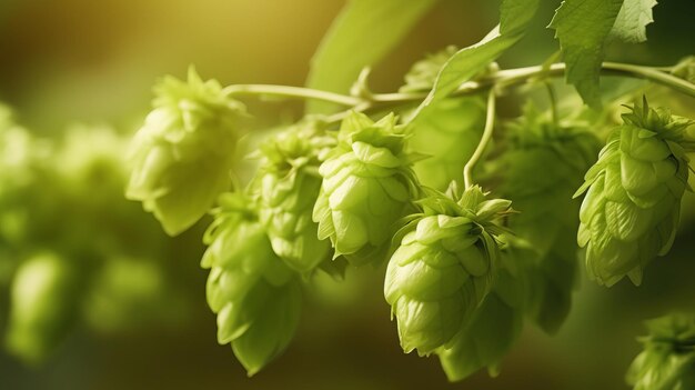 Photo fresh hops form farm