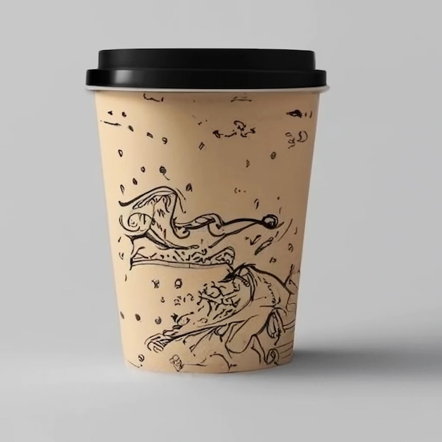 Fresh hot coffee take away caffeine drink beverage breakfast paper cup cafe mug love lettering doodle line art hand drawing illustration design morning mocha latte cappuccino espresso selective focus