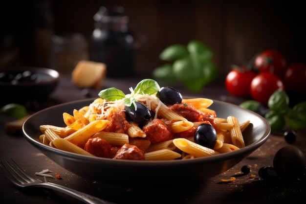 Fresh italian food pasta Generate Ai