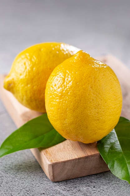 Fresh italian lemons on the table Sicilian lemon