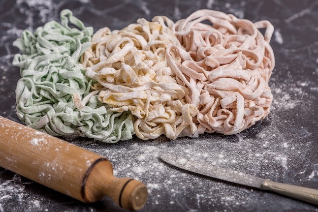 Fresh Italian pasta handmade noodles