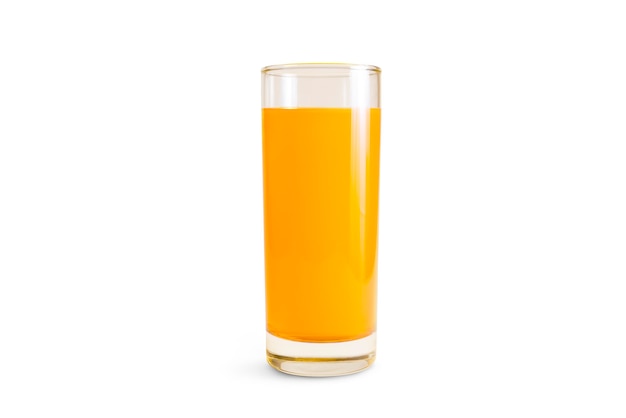 Photo fresh juice in glass isolated on white