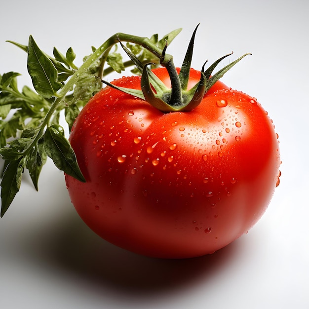 Photo fresh and juicy red tomato isolated on white background