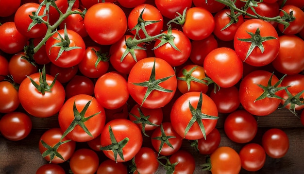 Свежие и сочные красные помидоры Органические овощи