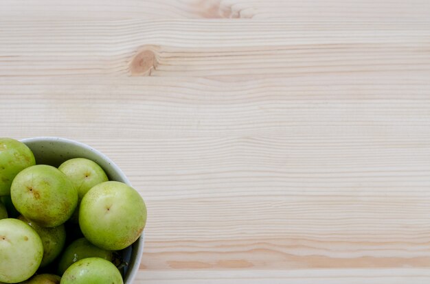 Fresh jujube fruits on a bowl