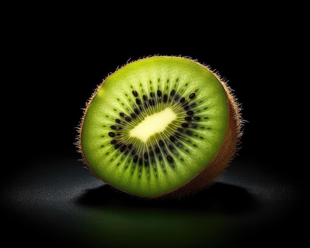 Fresh kiwi fruit flying in studio background restaurant and garden background