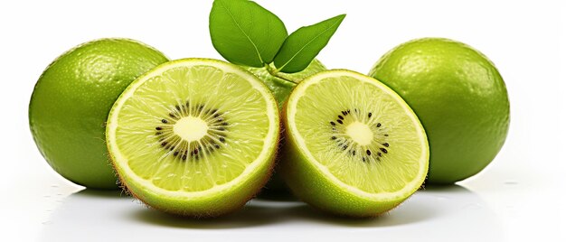 Fresh Kiwi Fruit Isolated on Solid Background