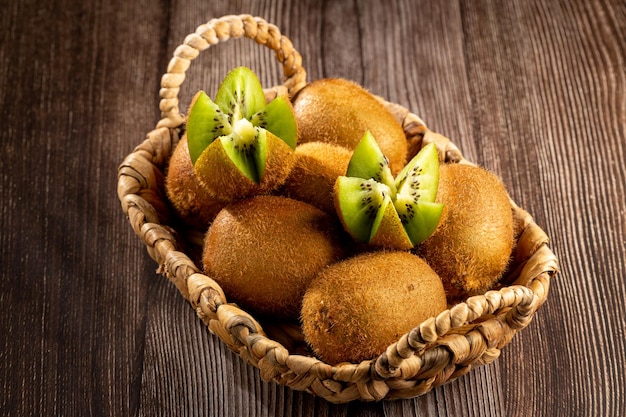 Fresh Kiwi fruit on the table