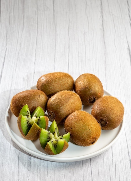 Fresh Kiwi fruit on the table